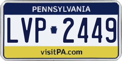 PA license plate LVP2449