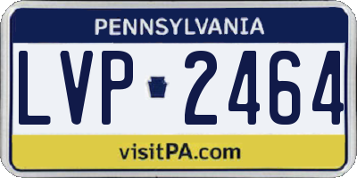 PA license plate LVP2464
