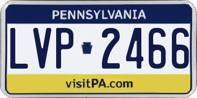 PA license plate LVP2466