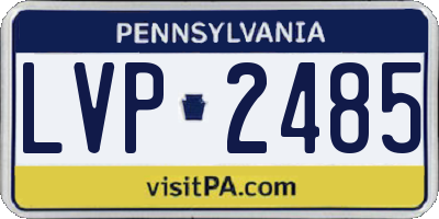 PA license plate LVP2485