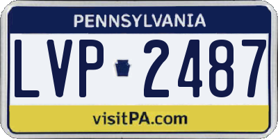 PA license plate LVP2487