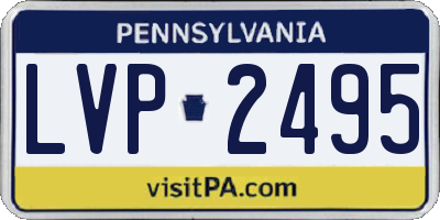 PA license plate LVP2495