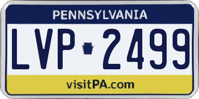 PA license plate LVP2499