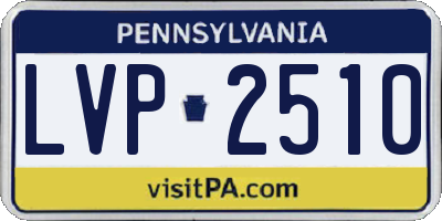 PA license plate LVP2510