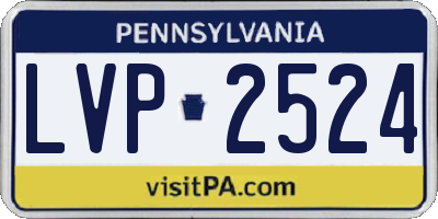 PA license plate LVP2524