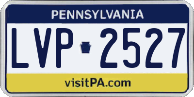 PA license plate LVP2527