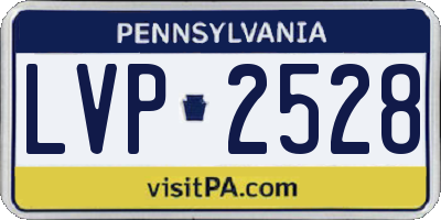 PA license plate LVP2528