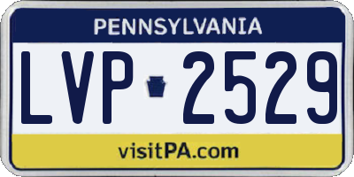 PA license plate LVP2529