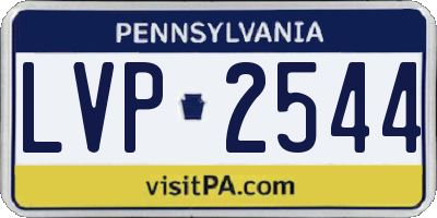 PA license plate LVP2544