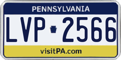 PA license plate LVP2566