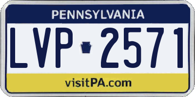 PA license plate LVP2571
