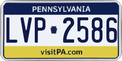 PA license plate LVP2586
