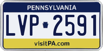 PA license plate LVP2591