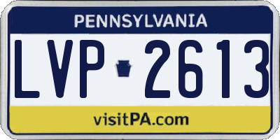 PA license plate LVP2613