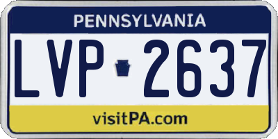 PA license plate LVP2637