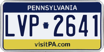 PA license plate LVP2641