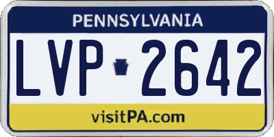 PA license plate LVP2642