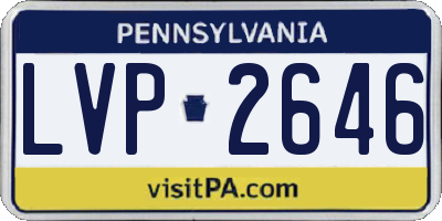 PA license plate LVP2646