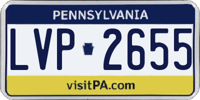 PA license plate LVP2655