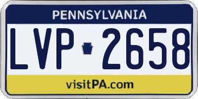 PA license plate LVP2658