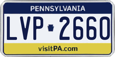 PA license plate LVP2660
