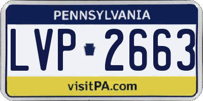 PA license plate LVP2663