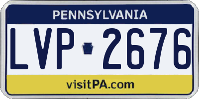 PA license plate LVP2676