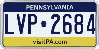 PA license plate LVP2684