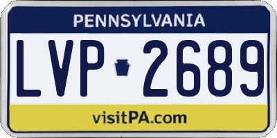 PA license plate LVP2689