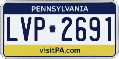 PA license plate LVP2691