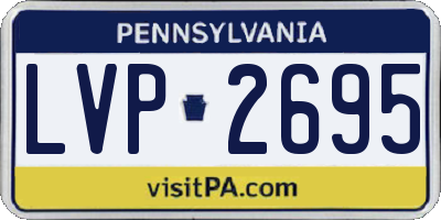 PA license plate LVP2695