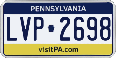 PA license plate LVP2698
