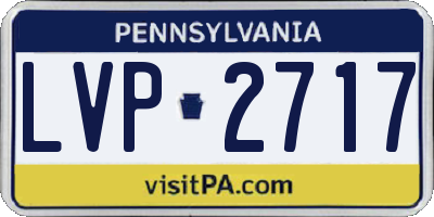 PA license plate LVP2717