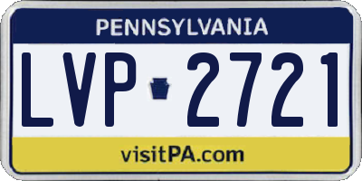 PA license plate LVP2721