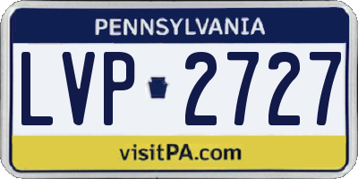PA license plate LVP2727