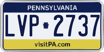 PA license plate LVP2737