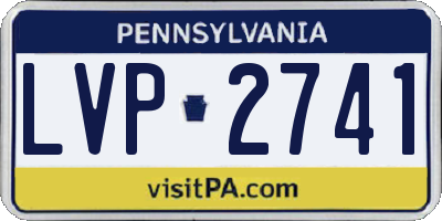 PA license plate LVP2741
