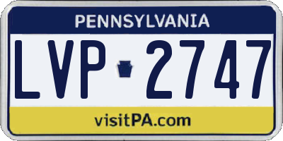 PA license plate LVP2747
