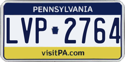 PA license plate LVP2764
