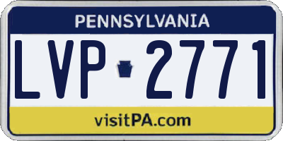 PA license plate LVP2771