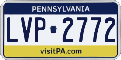 PA license plate LVP2772