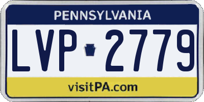 PA license plate LVP2779