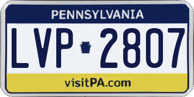 PA license plate LVP2807