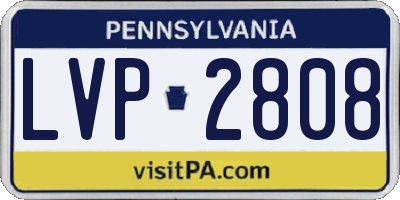 PA license plate LVP2808