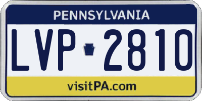 PA license plate LVP2810