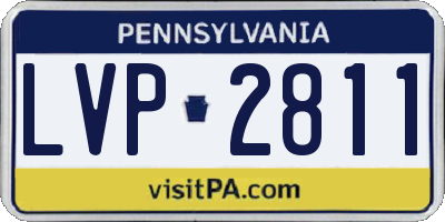 PA license plate LVP2811
