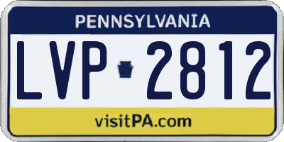 PA license plate LVP2812