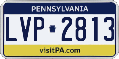PA license plate LVP2813