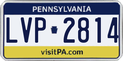 PA license plate LVP2814