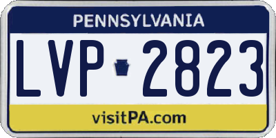 PA license plate LVP2823